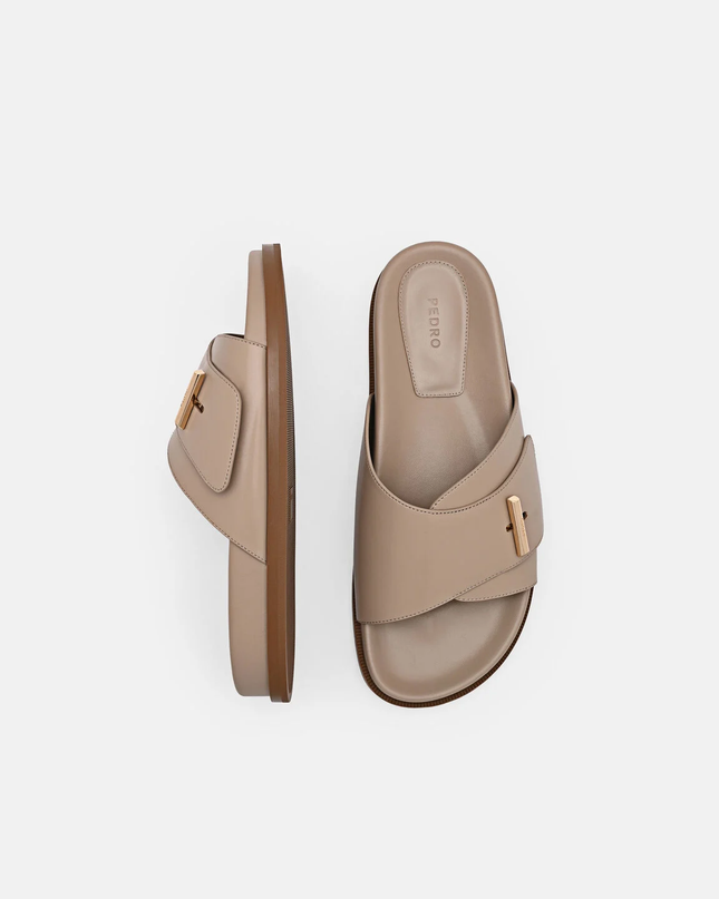 Demi Slide Sandals - Taupe