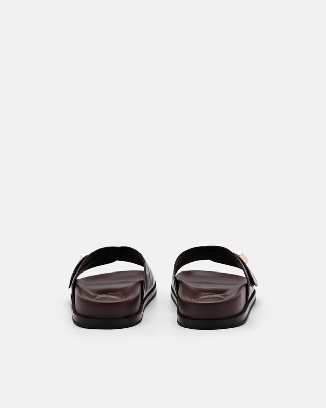 Demi Slide Sandals - Dark Brown