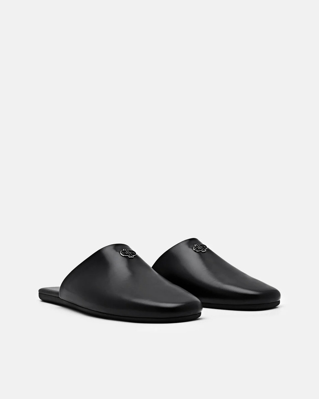 Leather Mules - Black