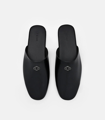 Leather Mules - Black