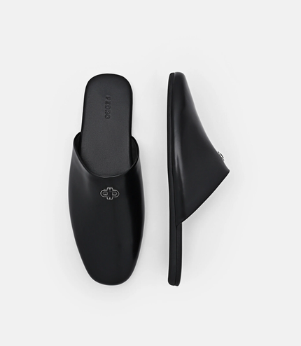 Leather Mules - Black