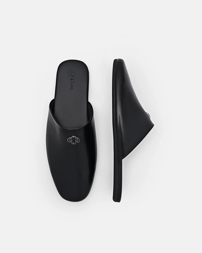 Leather Mules - Black