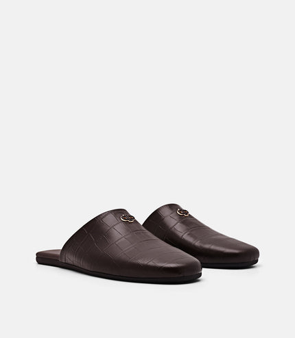 Leather Mules - Dark Brown