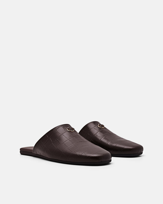 Leather Mules - Dark Brown