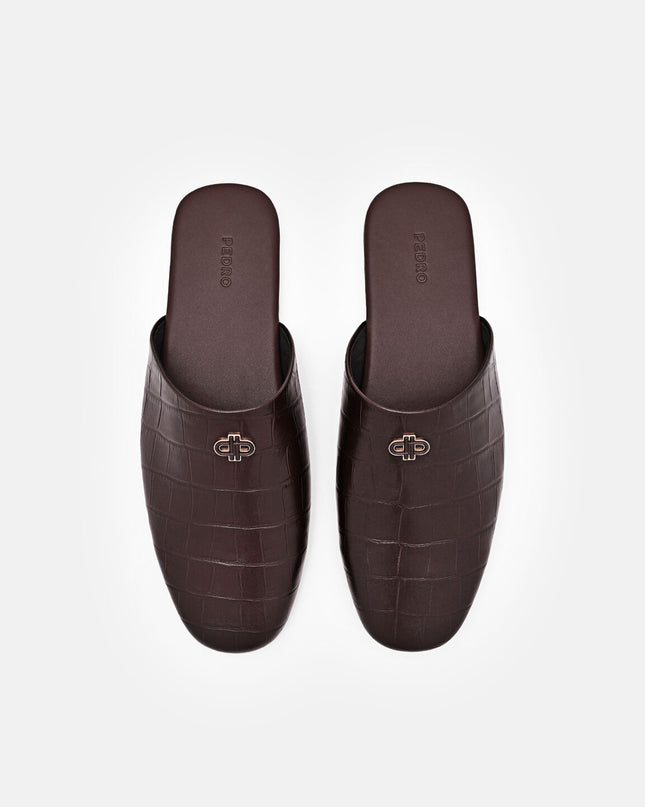 Leather Mules - Dark Brown