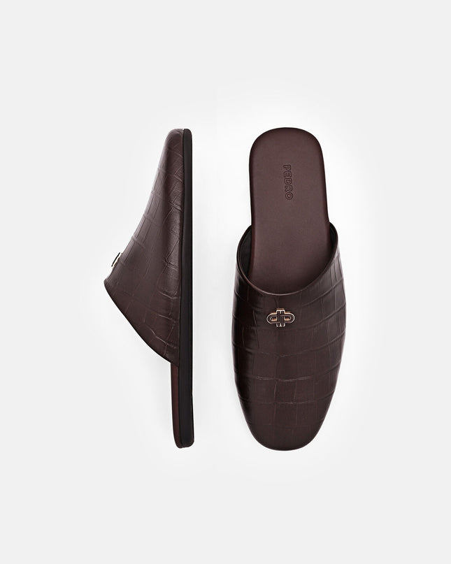 Leather Mules - Dark Brown