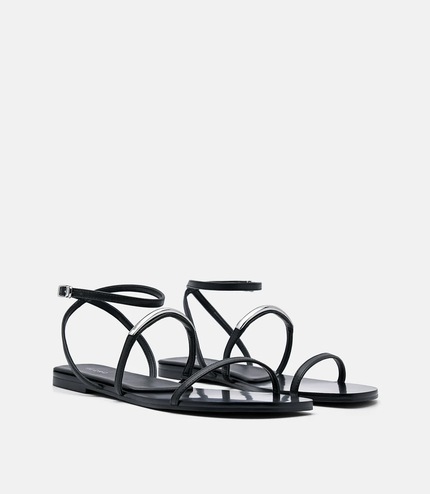Lia Strappy Sandals - Black