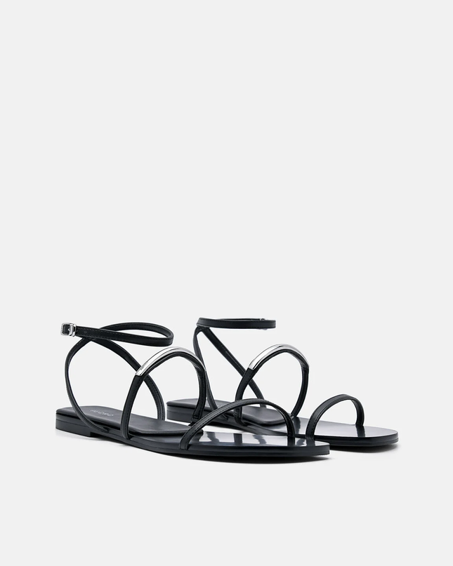 Lia Strappy Sandals - Black