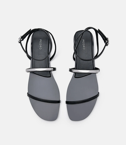 Lia Strappy Sandals - Black