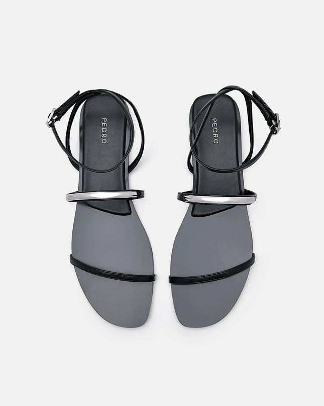 Lia Strappy Sandals - Black