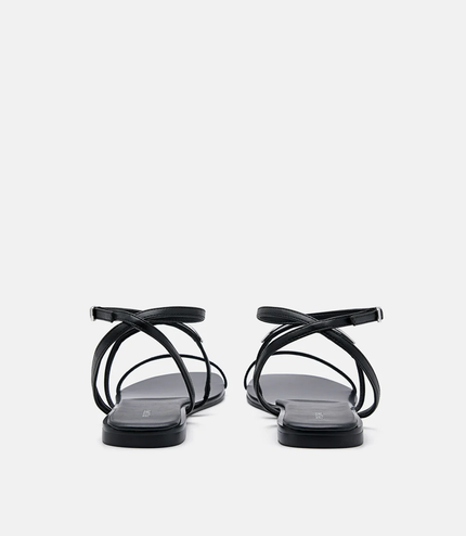 Lia Strappy Sandals - Black