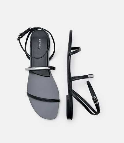 Lia Strappy Sandals - Black