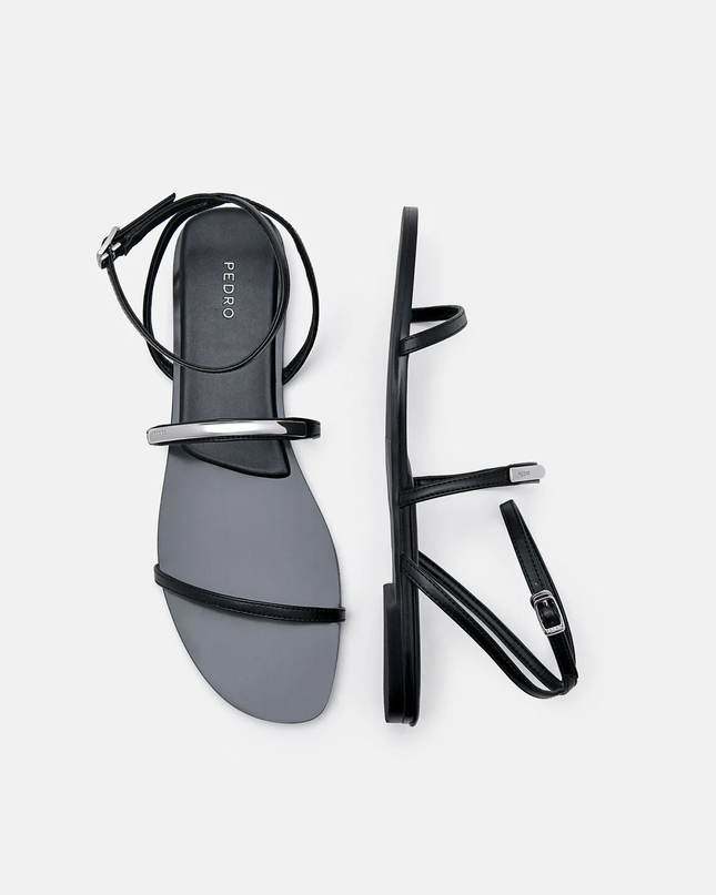 Lia Strappy Sandals - Black