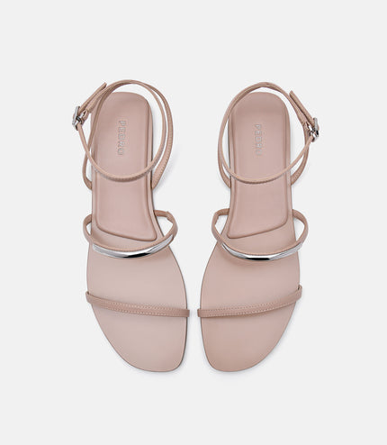 Lia Strappy Sandals - Nude