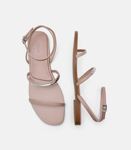 Lia Strappy Sandals - Nude