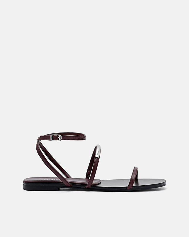 Lia Strappy Sandals - Burgundy