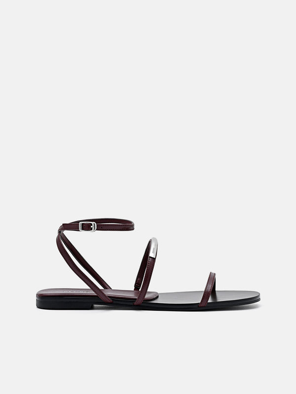 Lia Strappy Sandals - Burgundy