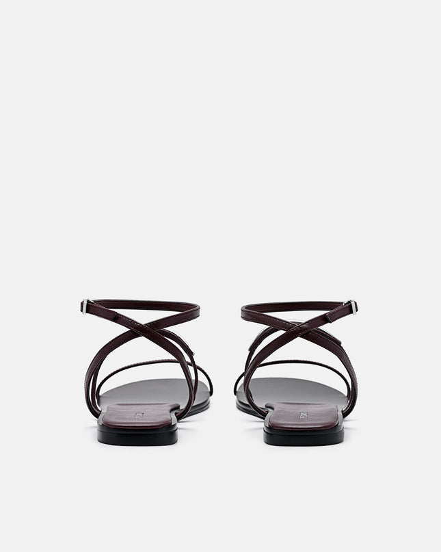 Lia Strappy Sandals - Burgundy