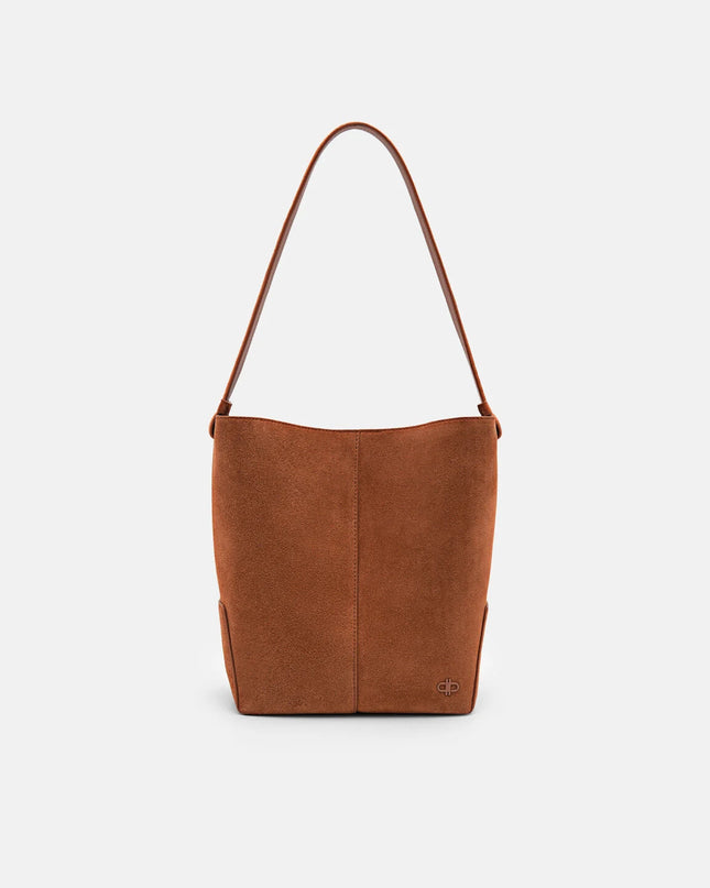 Leather Hobo Bag - Cognac