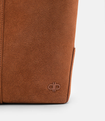 Leather Hobo Bag - Cognac