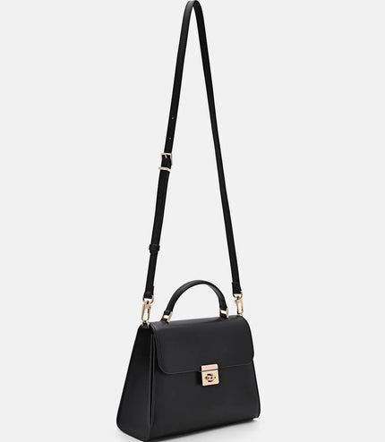 Leather Handbag - Black