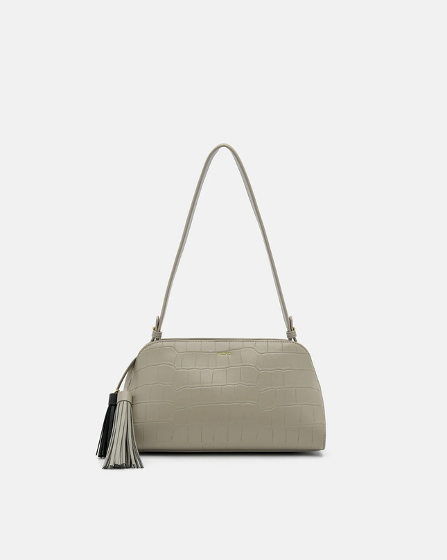 Tassel Shoulder Bag - Taupe