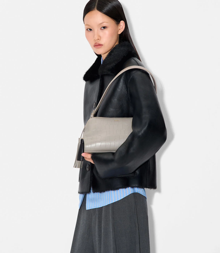 Tassel Shoulder Bag - Taupe