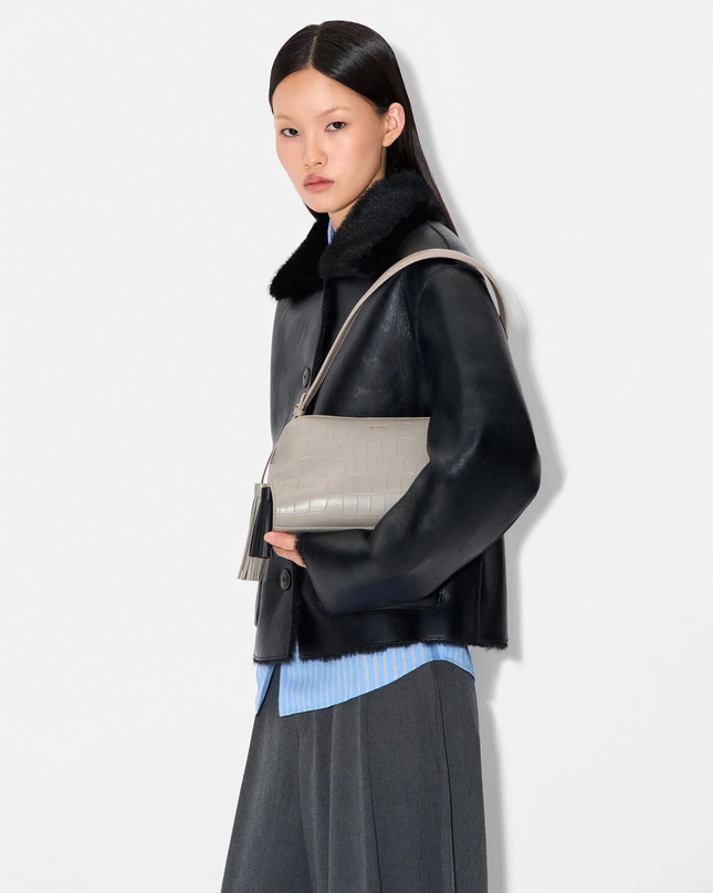 Tassel Shoulder Bag - Taupe