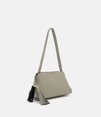 Tassel Shoulder Bag - Taupe
