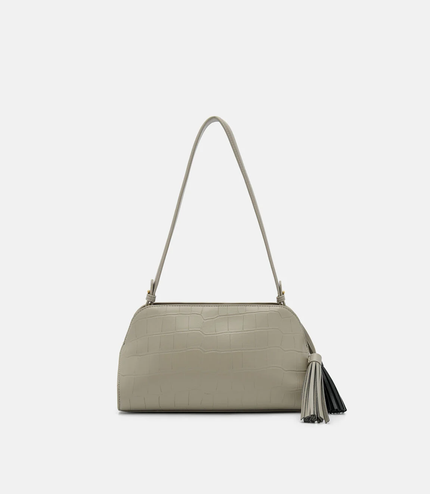 Tassel Shoulder Bag - Taupe