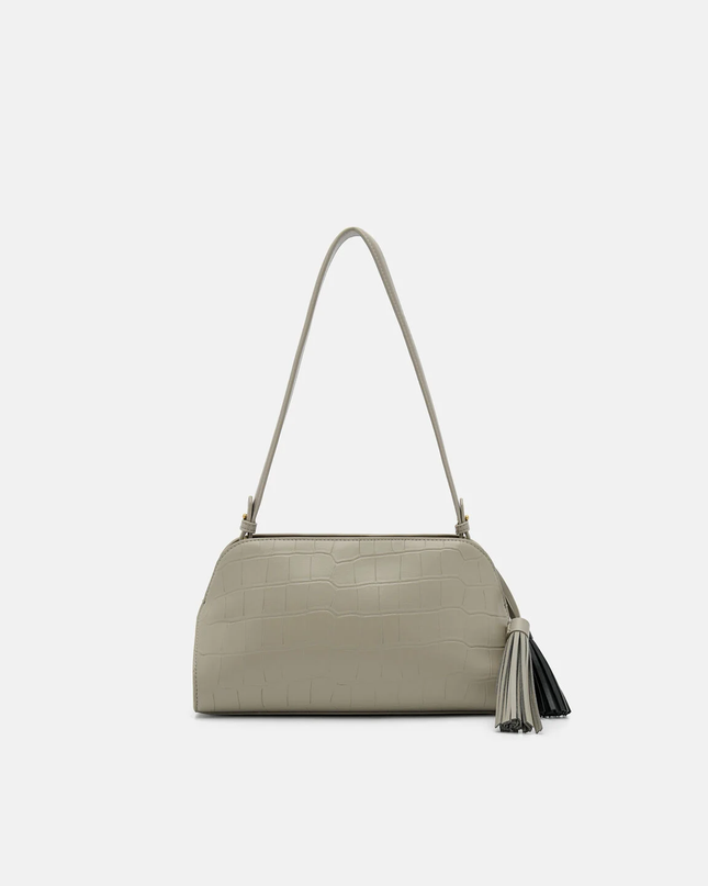 Tassel Shoulder Bag - Taupe