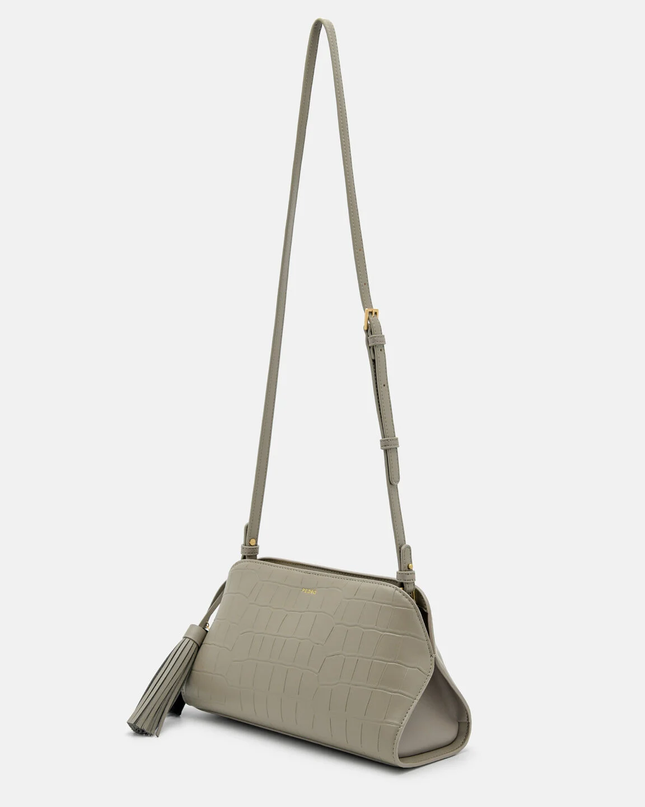 Tassel Shoulder Bag - Taupe