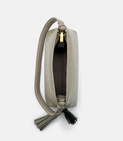 Tassel Shoulder Bag - Taupe