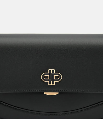 Leather Shoulder Bag - Black