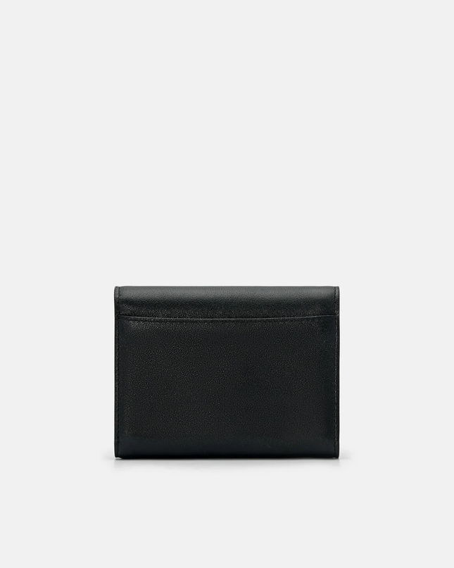 Leather Tri-Fold Wallet - Black