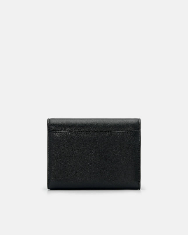 Leather Tri-Fold Wallet - Black
