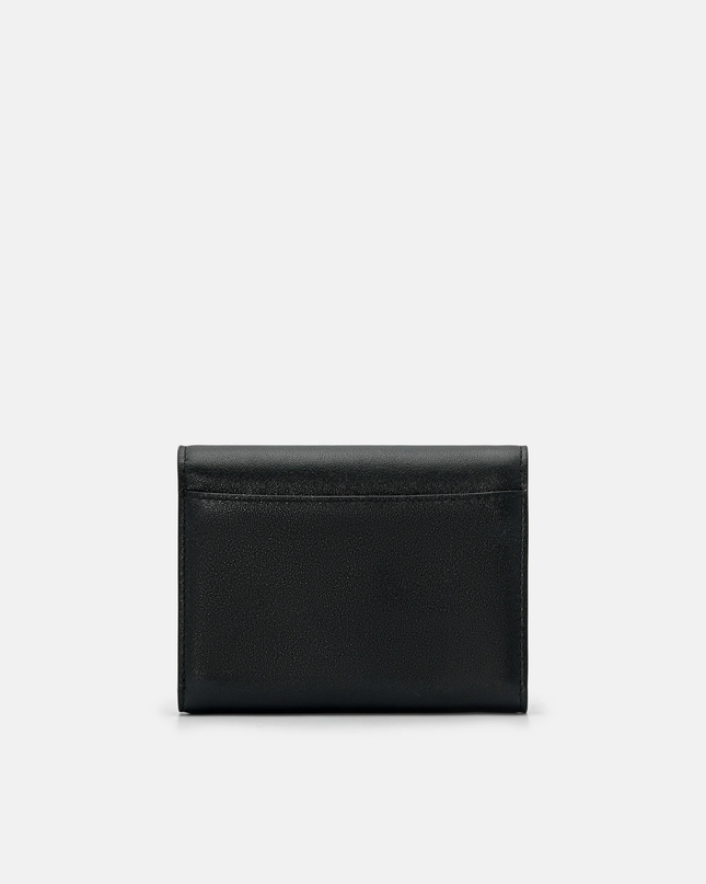 Leather Tri-Fold Wallet - Black