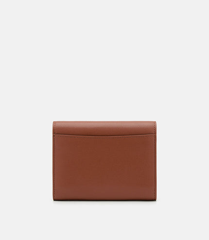 Leather Tri-Fold Wallet - Cognac