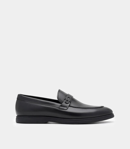 Icon Leather Loafers - Black
