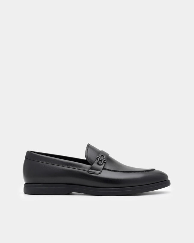 Icon Leather Loafers - Black