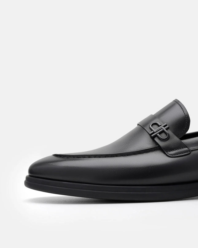 Icon Leather Loafers - Black