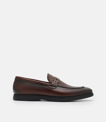 Icon Leather Loafers - Brown