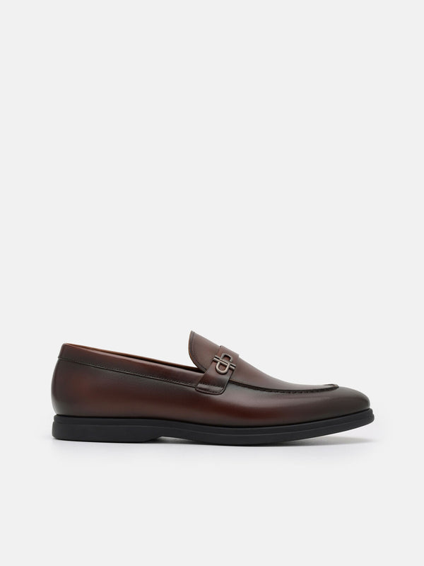 Icon Leather Loafers - Brown