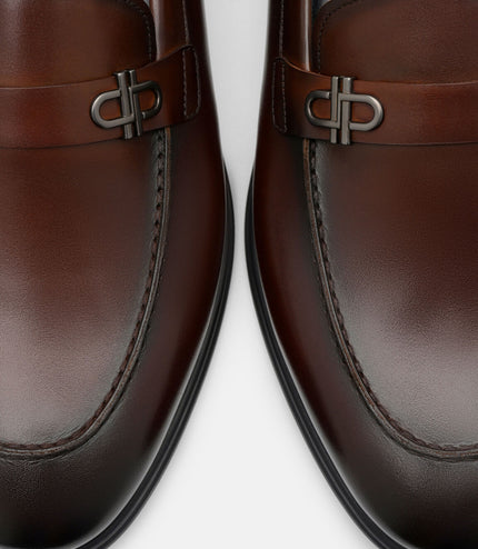 Icon Leather Loafers - Brown
