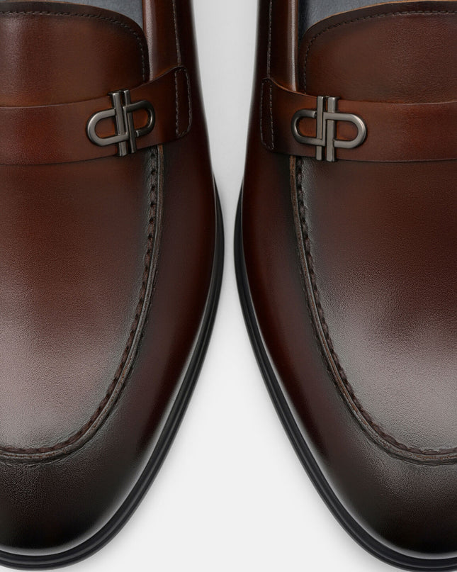 Icon Leather Loafers - Brown