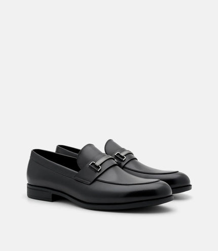 Altitude Leather Horsebit Loafers - Black