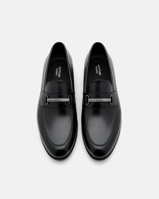 Altitude Leather Horsebit Loafers - Black