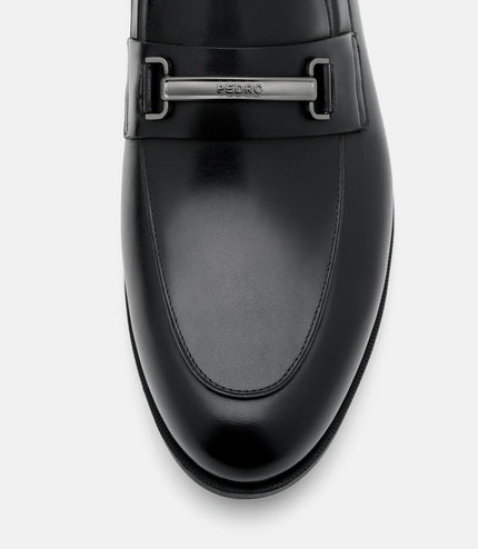 Altitude Leather Horsebit Loafers - Black