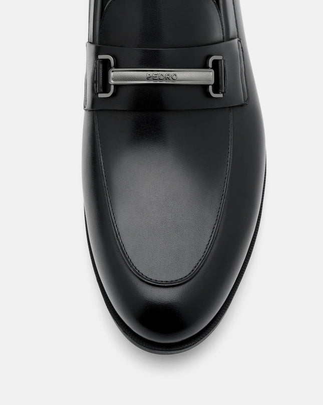 Altitude Leather Horsebit Loafers - Black