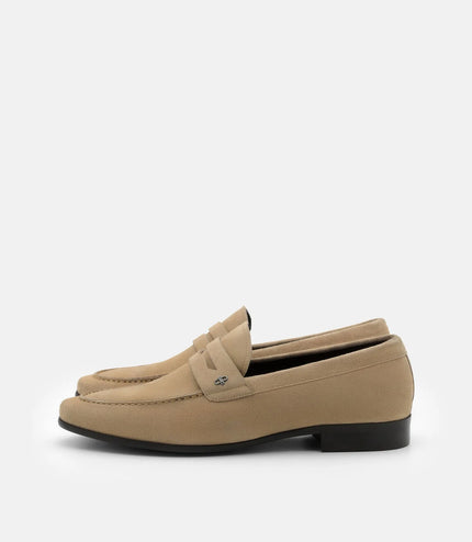 Suede Penny Loafers - Sand